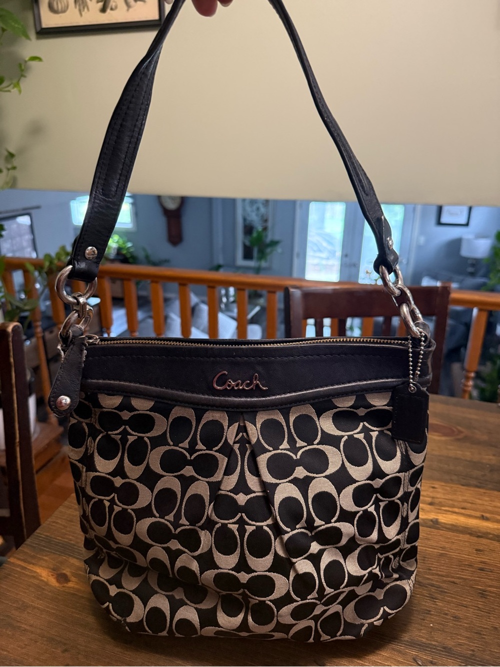COACH ASHLEY SIGNATURE HIPPIE BAG